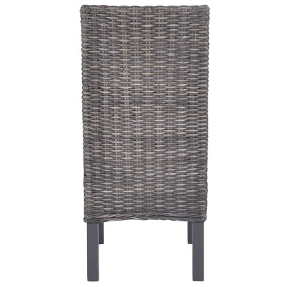 Eetkamerstoelen Kubu Rattan En Mangohout 2 Bruin