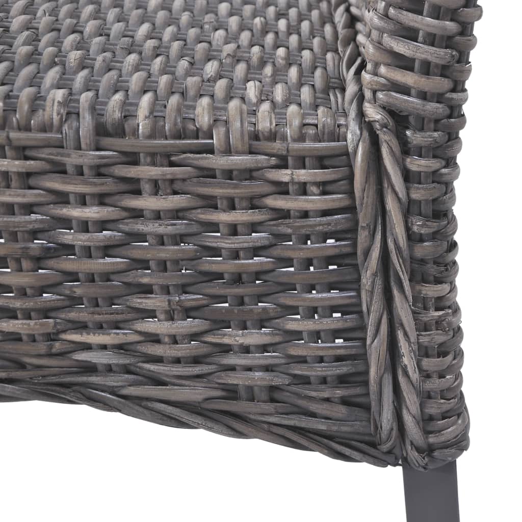 Eetkamerstoelen Kubu Rattan En Mangohout 2 Bruin