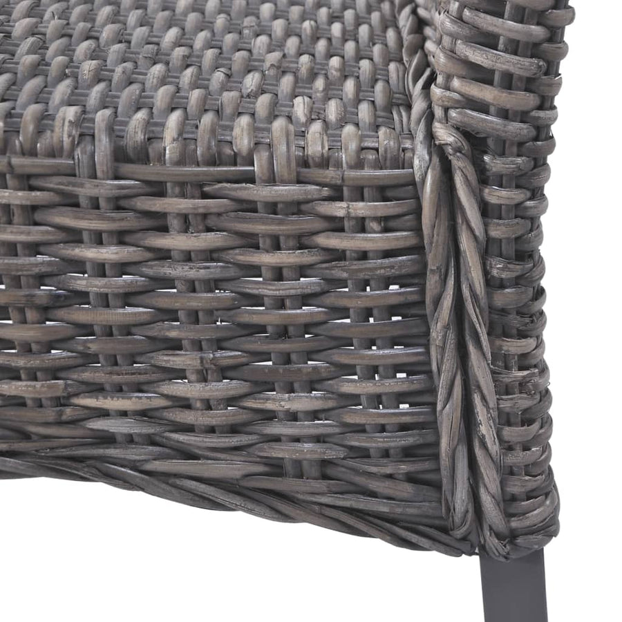 Eetkamerstoelen Kubu Rattan En Mangohout 2 Bruin
