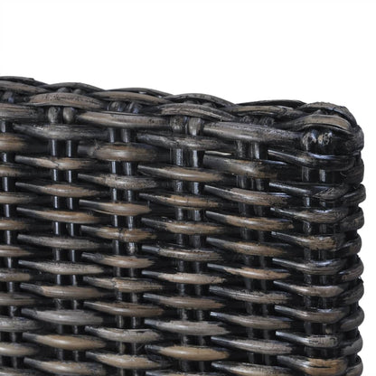 Eetkamerstoelen Kubu Rattan En Mangohout 2 Zwart