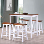 5-piece Solid Wood Bar Table and Stool Set