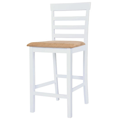 Bartafel- En Barstoelenset Massief Hout Bruin En -Delig 5