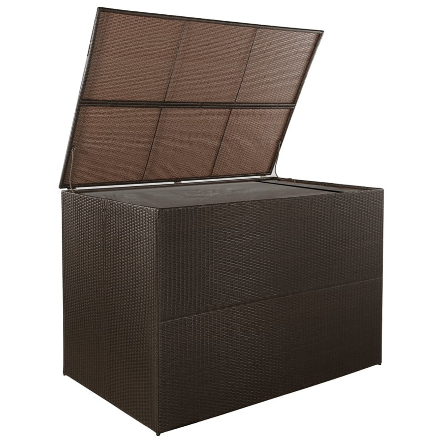 Tuinbox 150X100X100 Cm Poly Rattan Bruin