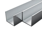 Channels U-Profile 2M 10X10X2 Mm Aluminum 4 Pcs