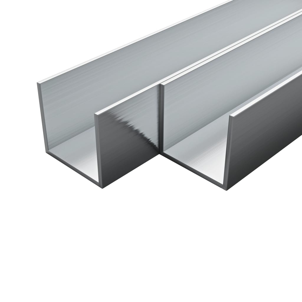 Kanalen U-Profiel 2M 10X10X2 Mm Aluminium 4 St