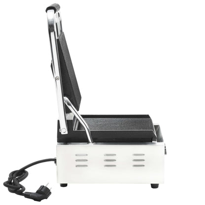 Panini Grill Gegroefd 800 W 3X30,5X20 Cm Roestvrij Staal