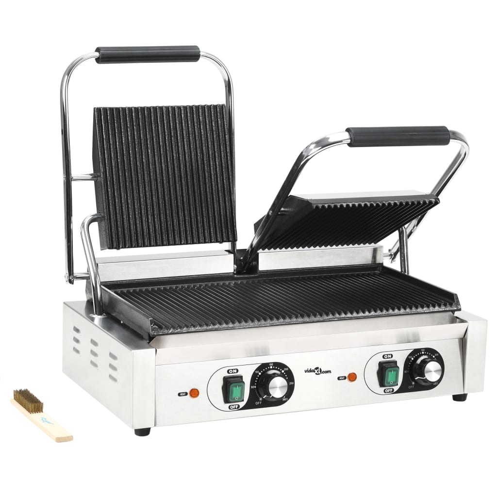 Panini Grill Dubbel Gegroefd 3600 W 57X30,5X20 Cm 57 x 30.5 x 20 cm 1