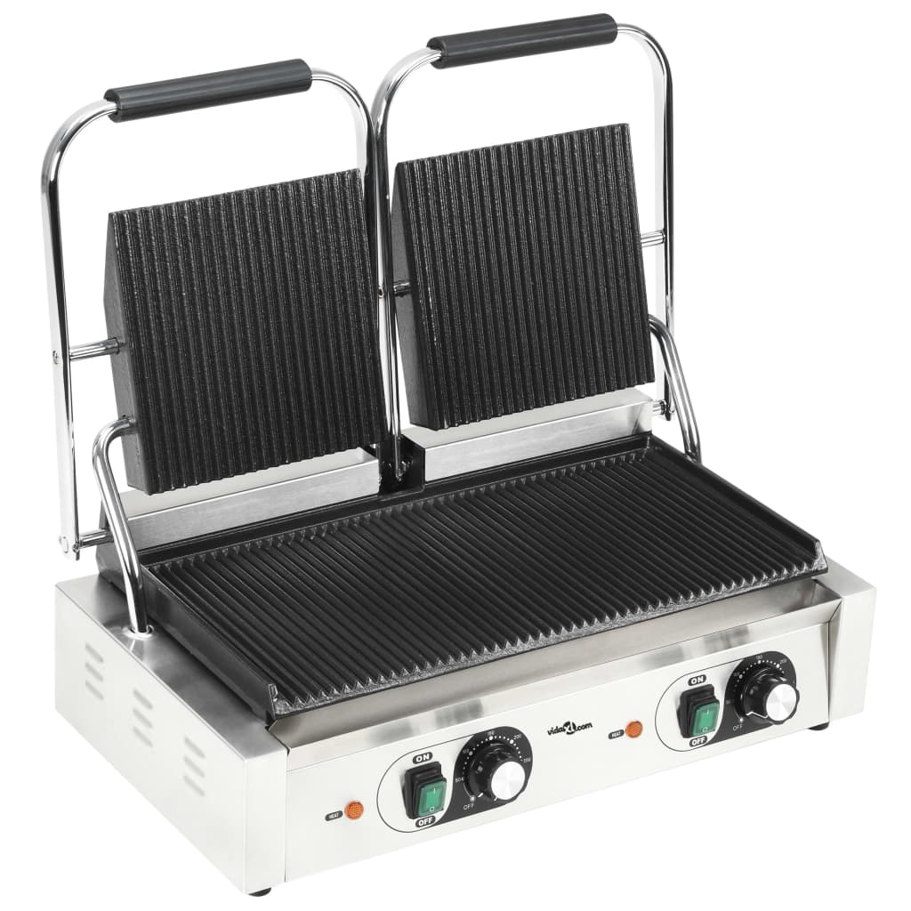 Panini Grill Dubbel Gegroefd 3600 W 57X30,5X20 Cm 57 x 30.5 x 20 cm 1