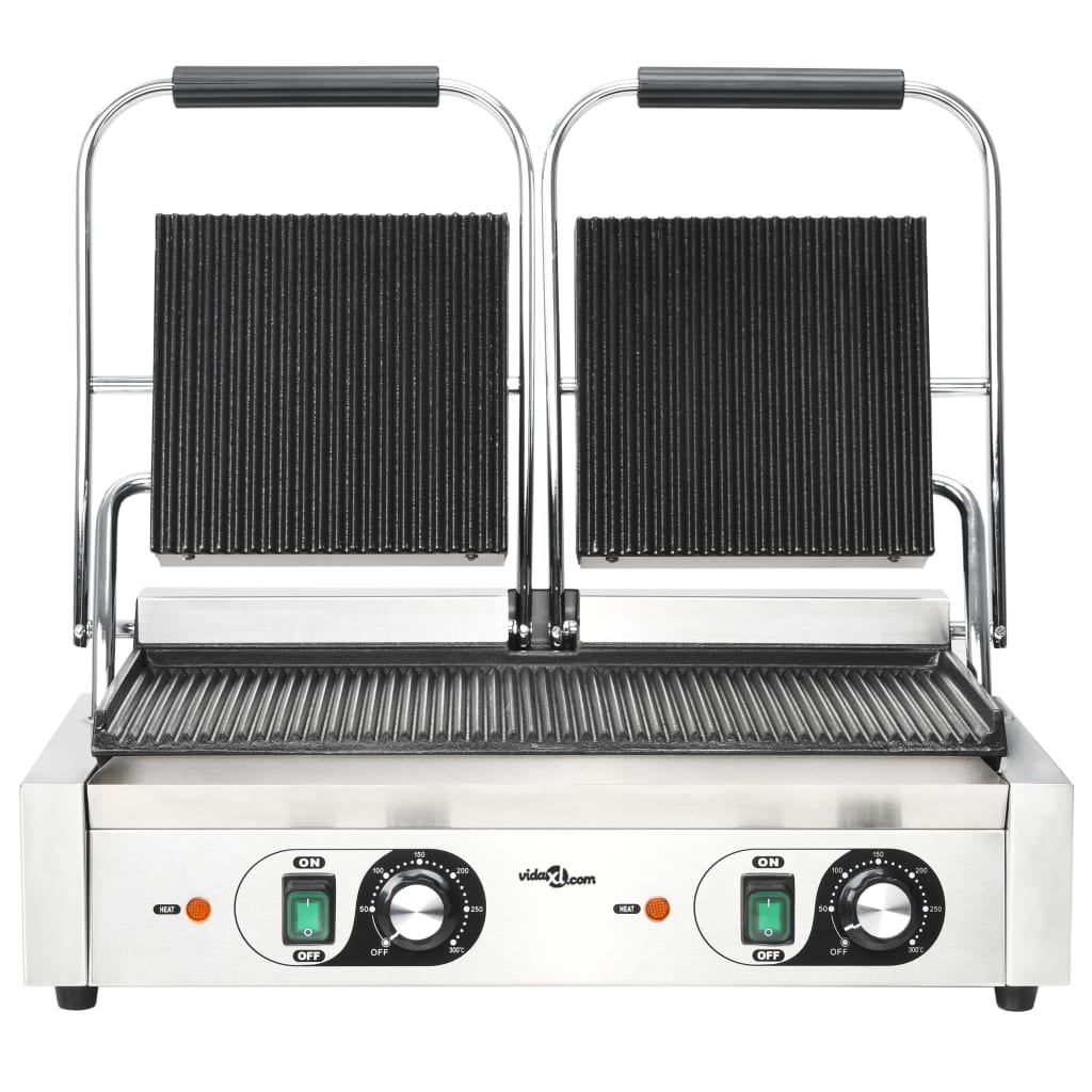 Panini Grill Dubbel Gegroefd 3600 W 57X30,5X20 Cm 57 x 30.5 x 20 cm 1