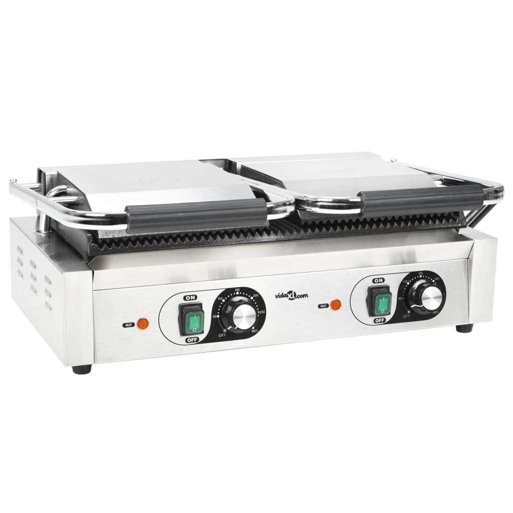 Panini Grill Dubbel Gegroefd 3600 W 57X30,5X20 Cm 57 x 30.5 x 20 cm 1