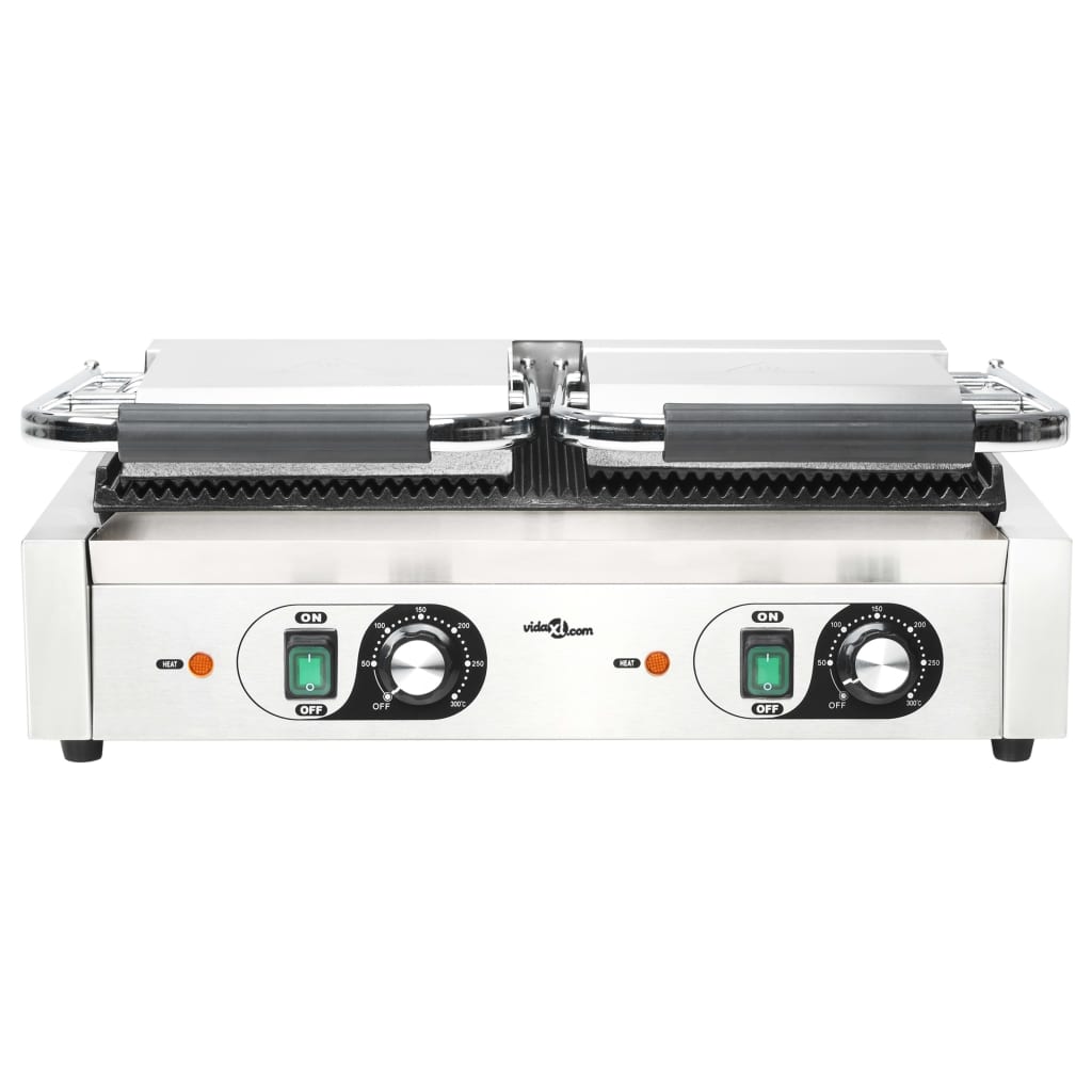 Panini Grill Dubbel Gegroefd 3600 W 57X30,5X20 Cm 57 x 30.5 x 20 cm 1