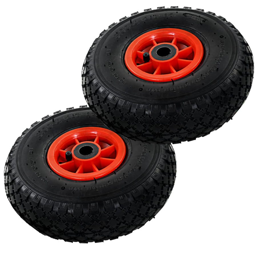 Steekwagenwielen 3,00-4 (45X8) Rubber 2