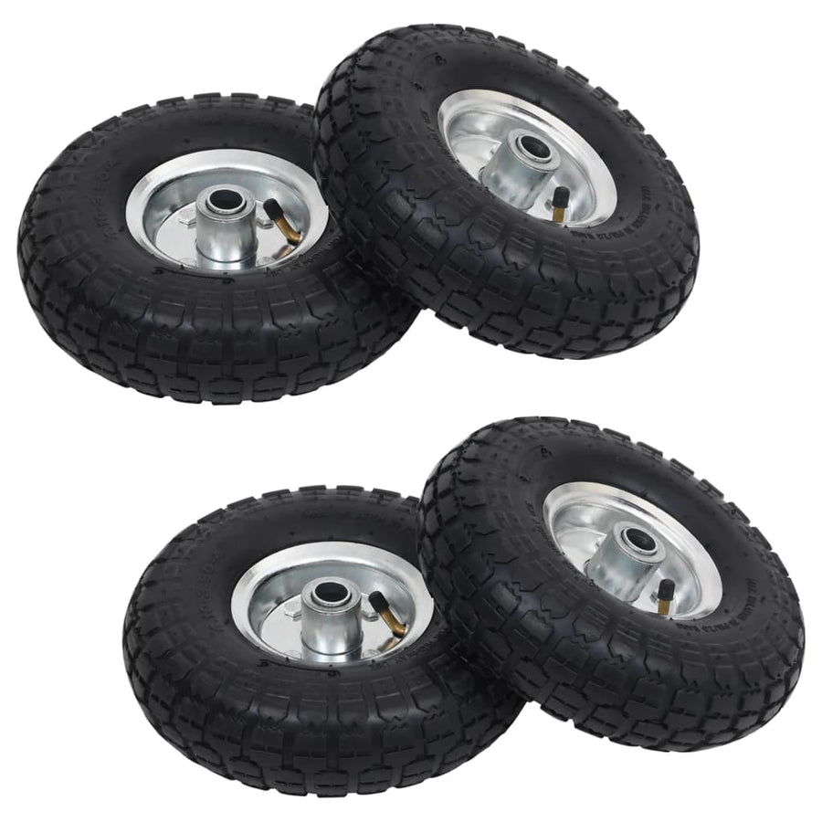 Steekwagenwielen ,10/3,50- (260X83) Rubber St 4