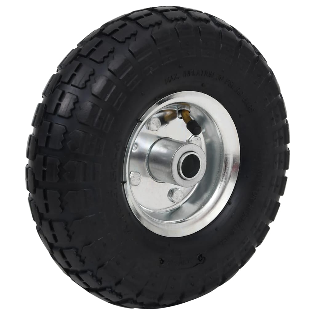 Steekwagenwielen ,10/3,50- (260X83) Rubber St 4