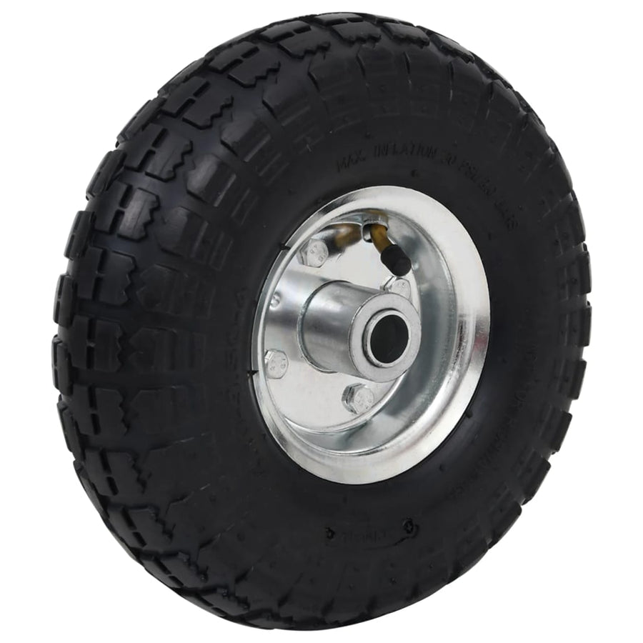 Steekwagenwielen ,10/3,50- (260X83) Rubber St 4