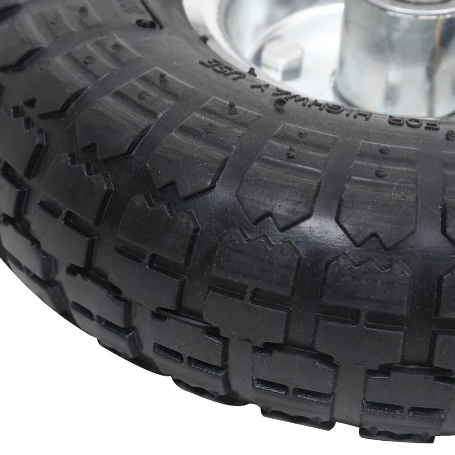 Steekwagenwielen ,10/3,50- (260X83) Rubber St 4