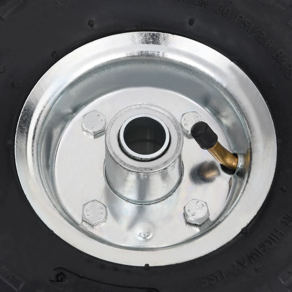 Steekwagenwielen ,10/3,50- (260X83) Rubber St 4
