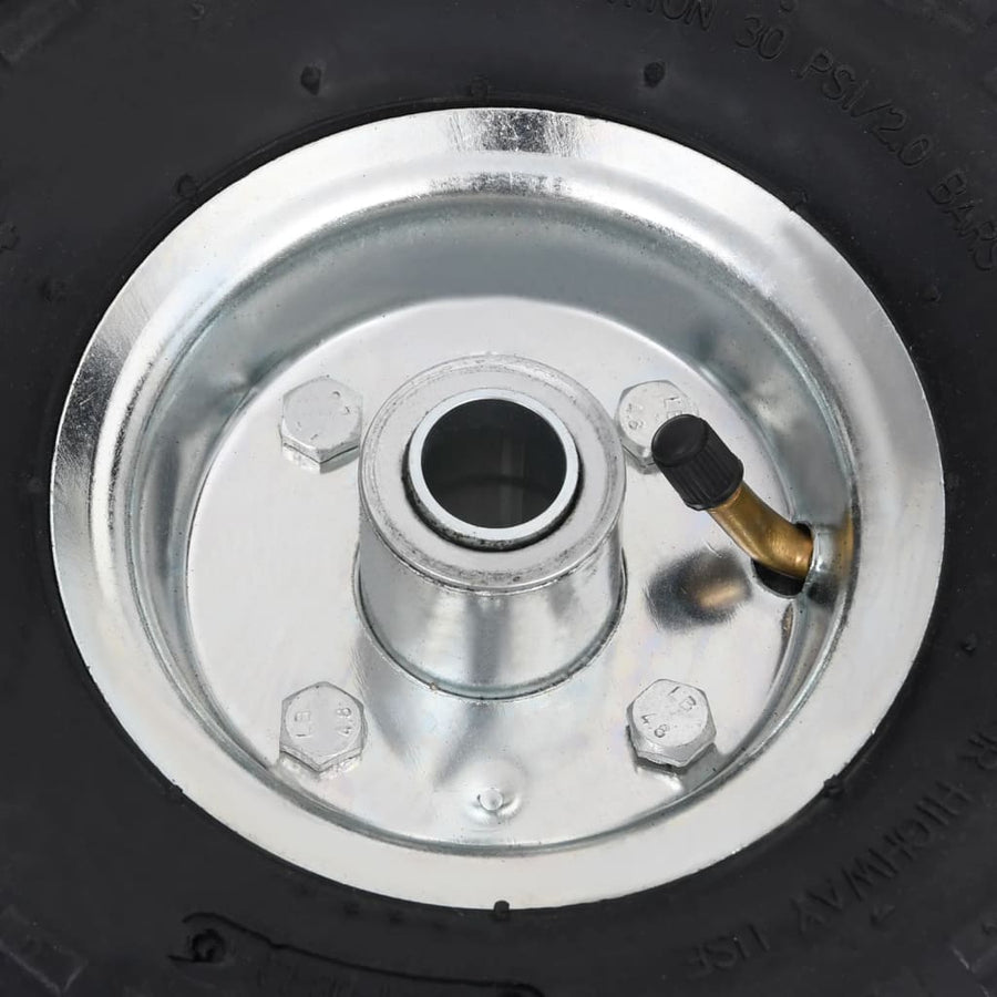 Steekwagenwielen ,10/3,50- (260X83) Rubber St 4