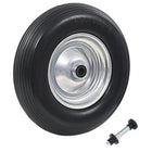 Wheelbarrow wheel with axle 4.00-8 390 mm solid PU