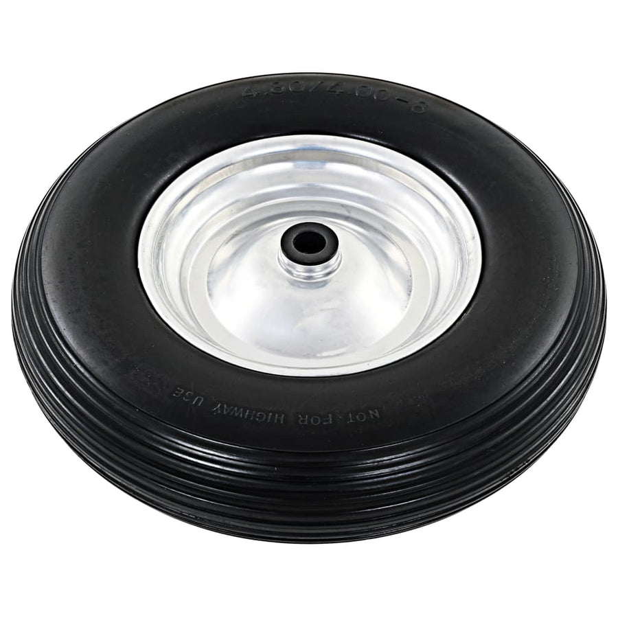 Kruiwagenwielen Met Assen 4,00-8 390 Mm Massief Pu 2 St