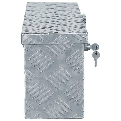 Aluminium Kist 48,5X4X20 Cm Kleurig 48.5 x 14 x 20 cm Zilver