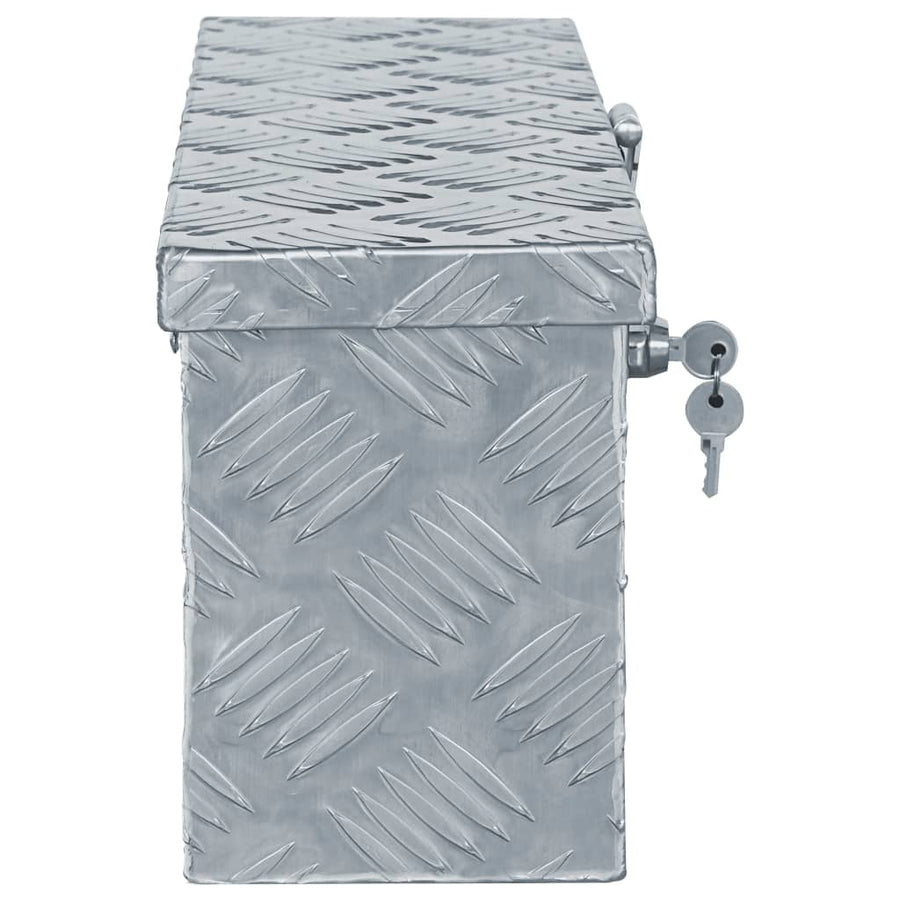 Aluminium Kist 48,5X4X20 Cm Kleurig 48.5 x 14 x 20 cm Zilver