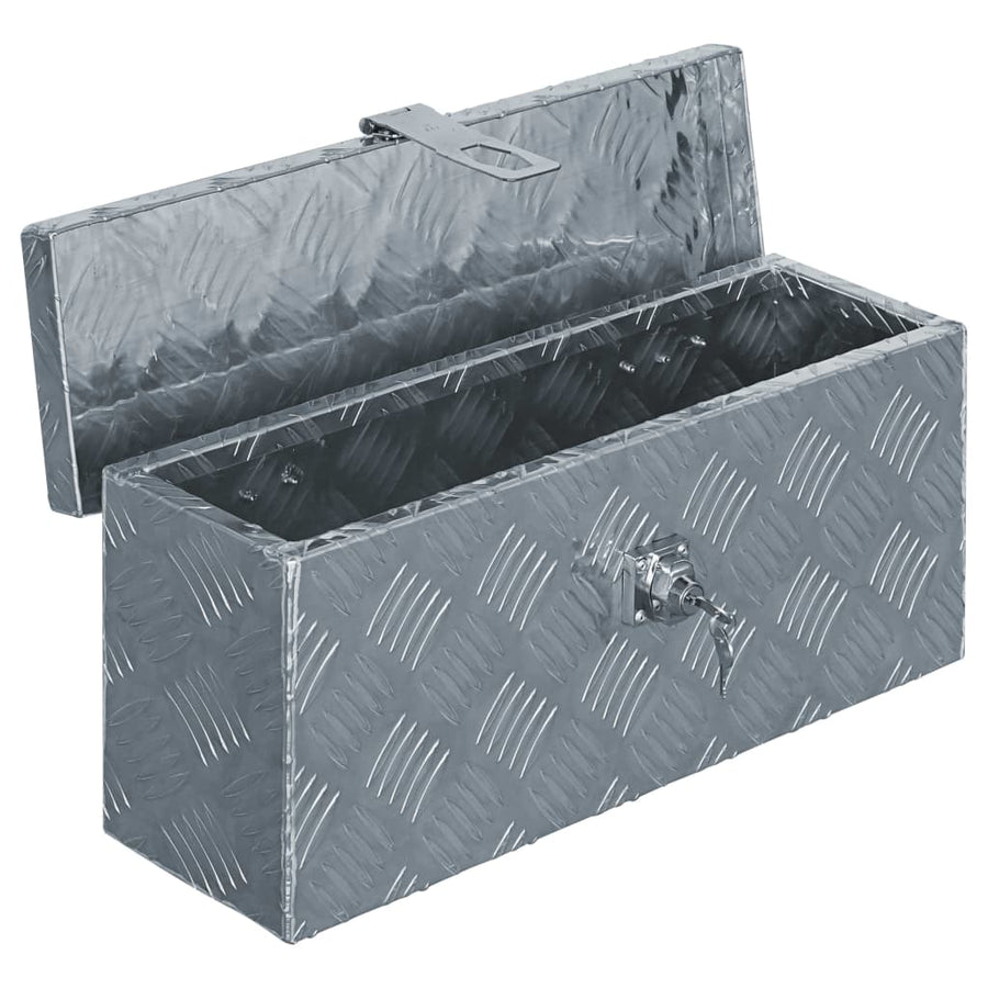 Aluminium Kist 48,5X4X20 Cm Kleurig 48.5 x 14 x 20 cm Zilver