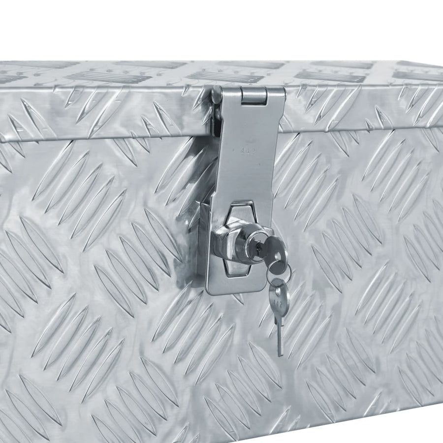 Aluminium Kist 48,5X4X20 Cm Kleurig 48.5 x 14 x 20 cm Zilver
