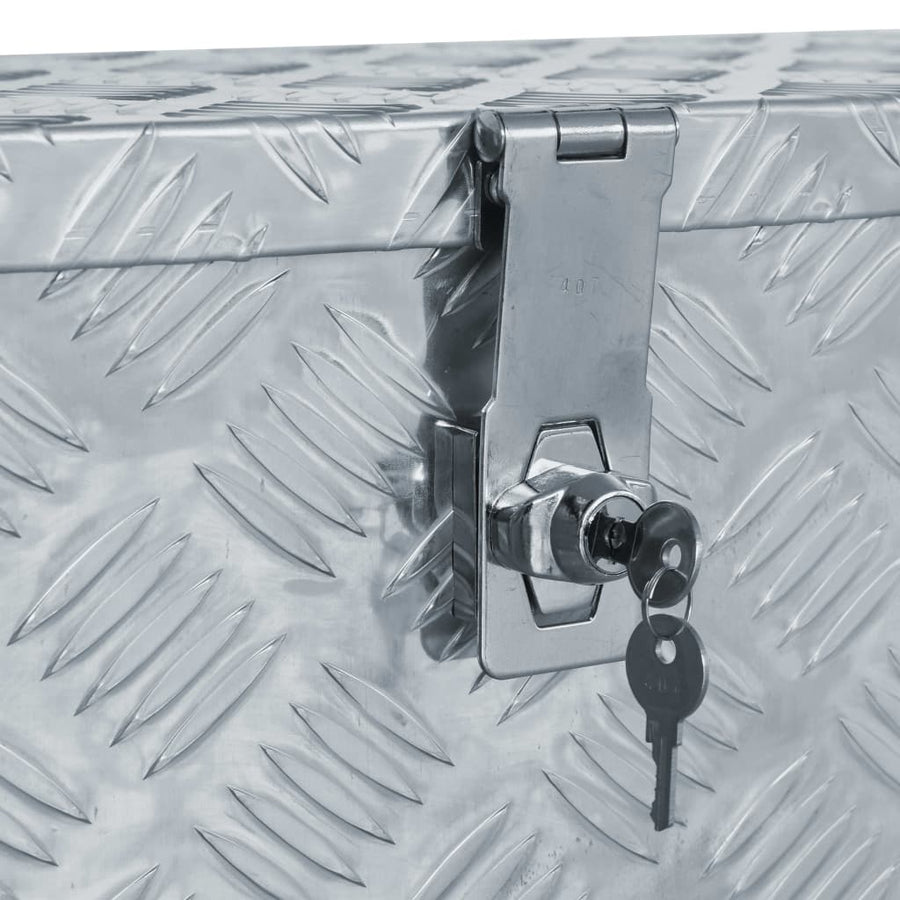 Aluminium Kist 6,5X26,5X30 Cm Kleurig 61.5 x 26.5 x 30 cm Zilver