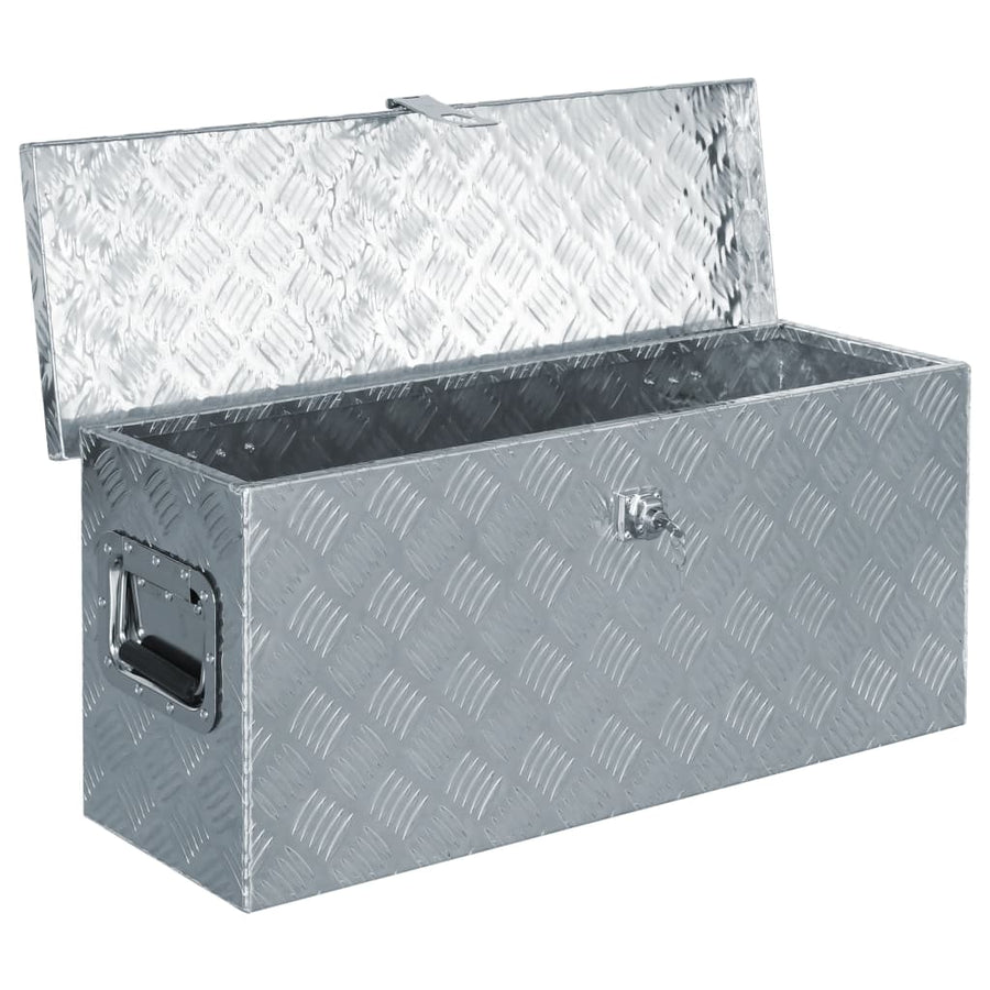 Aluminium Kist 76,5X26,5X33 Cm Kleurig 76.5 x 26.5 x 33 cm Zilver