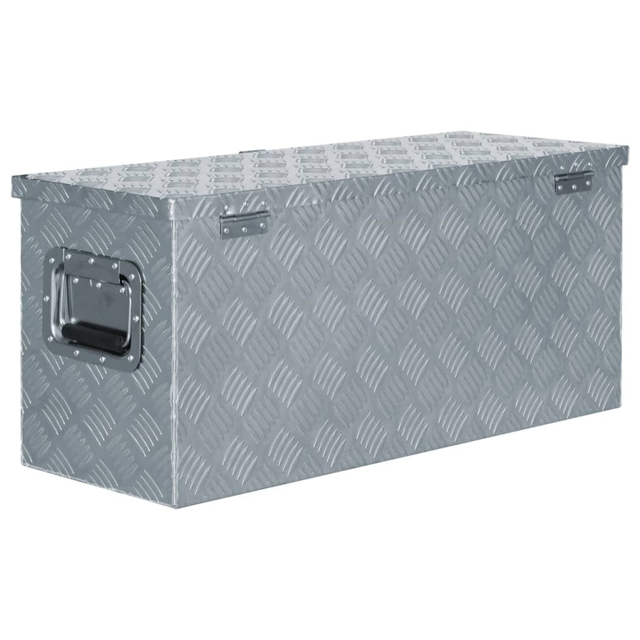 Aluminium Kist Kleurig 80 x 30 x 35 cm Zilver