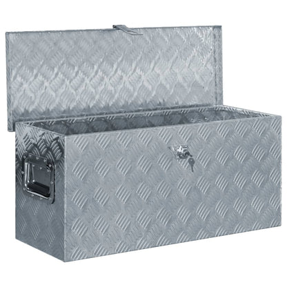 Aluminium Kist Kleurig 80 x 30 x 35 cm Zilver