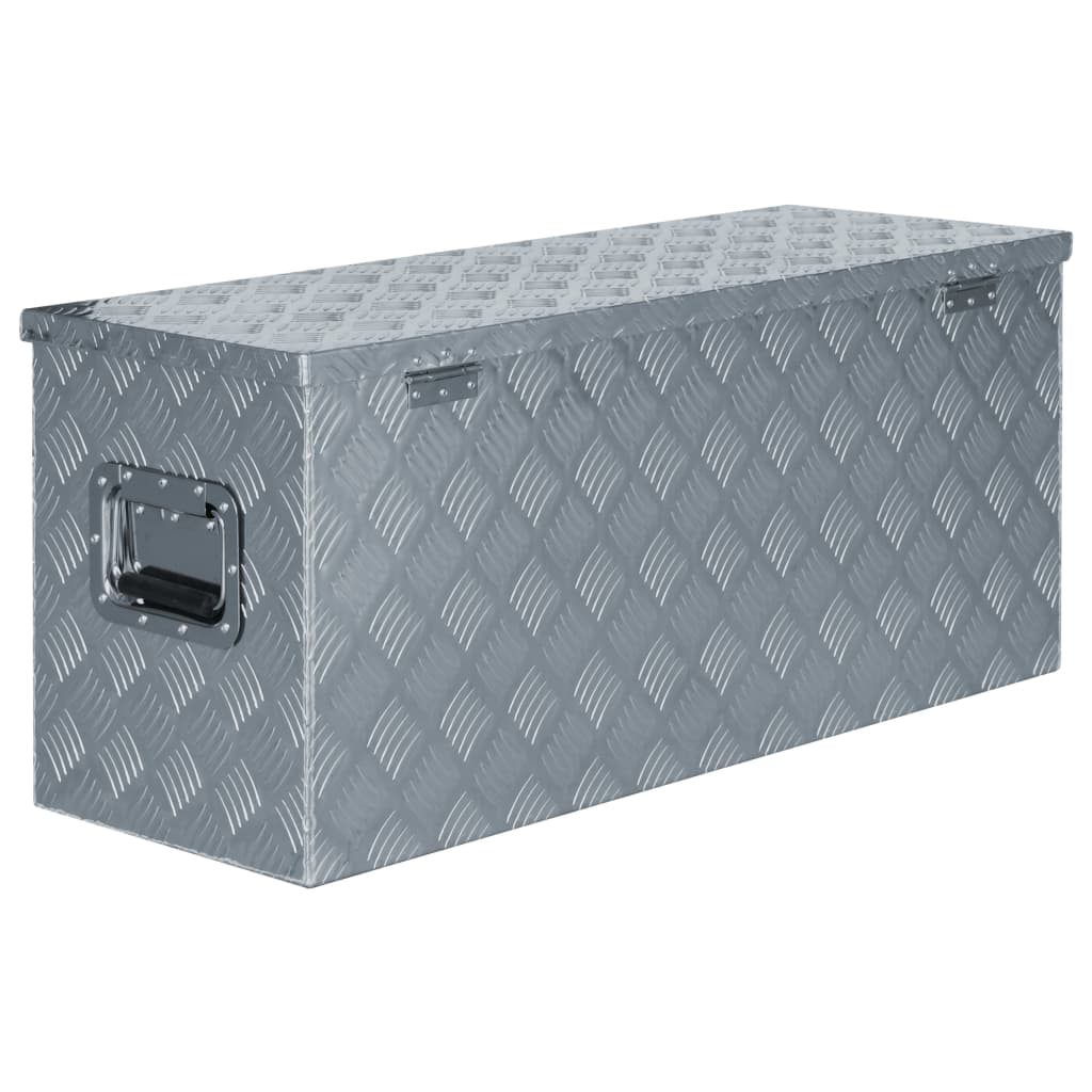 Aluminium Kist 90,5X35X40 Cm Kleurig 90.5 x 35 x 40 cm Zilver
