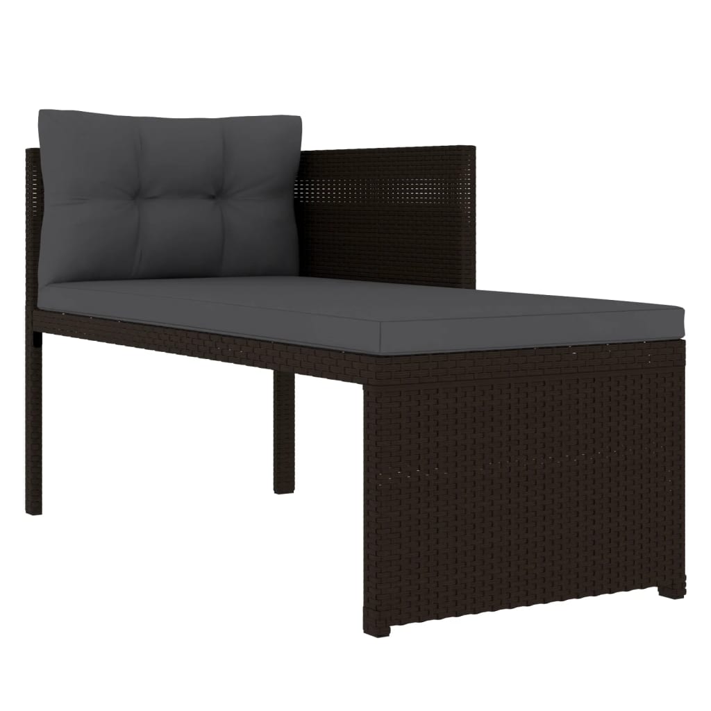 -Delige Loungeset Poly Rattan Bruin