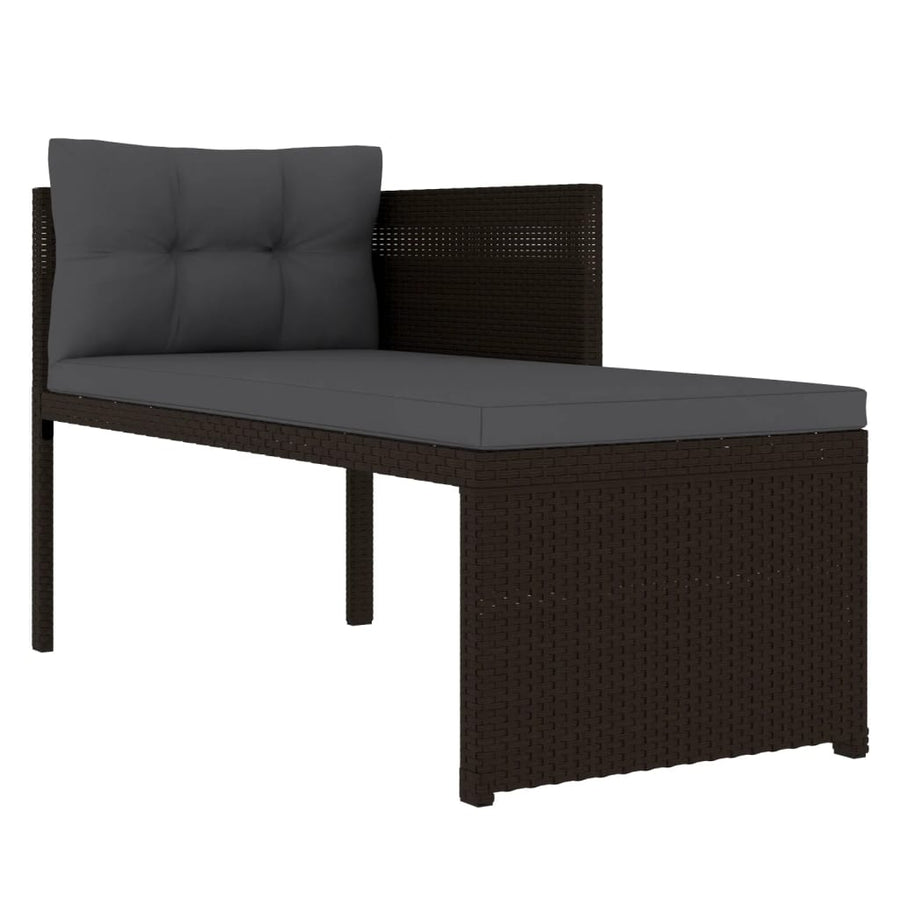 -Delige Loungeset Poly Rattan Bruin