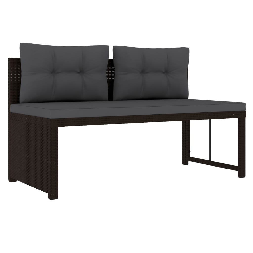 -Delige Loungeset Poly Rattan Bruin
