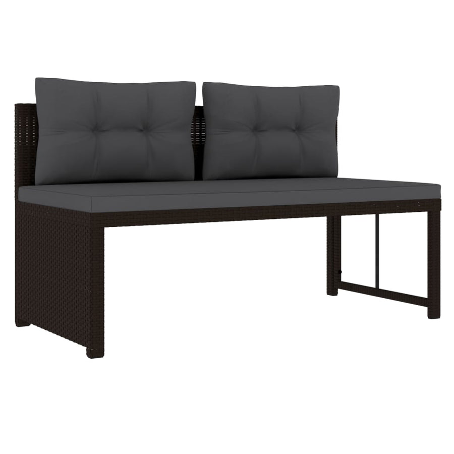 -Delige Loungeset Poly Rattan Bruin