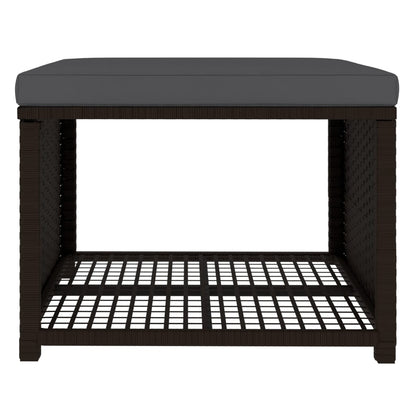 -Delige Loungeset Poly Rattan Bruin