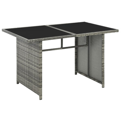 -Delige Loungeset Met Kussens Poly Rattan Grijs