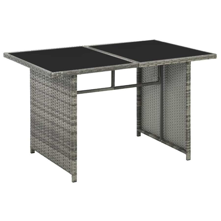 -Delige Loungeset Met Kussens Poly Rattan Grijs