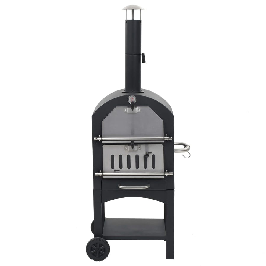 Pizzaoven Op Houtskool Met Terracotta Pizzasteen