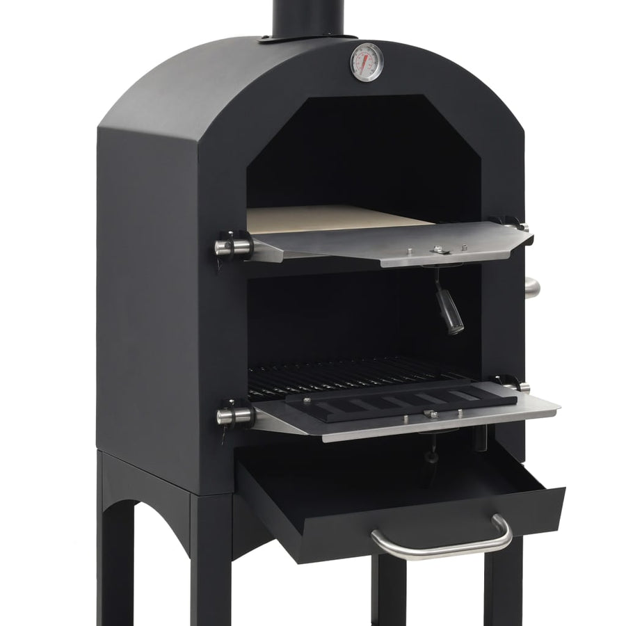 Pizzaoven Op Houtskool Met Terracotta Pizzasteen