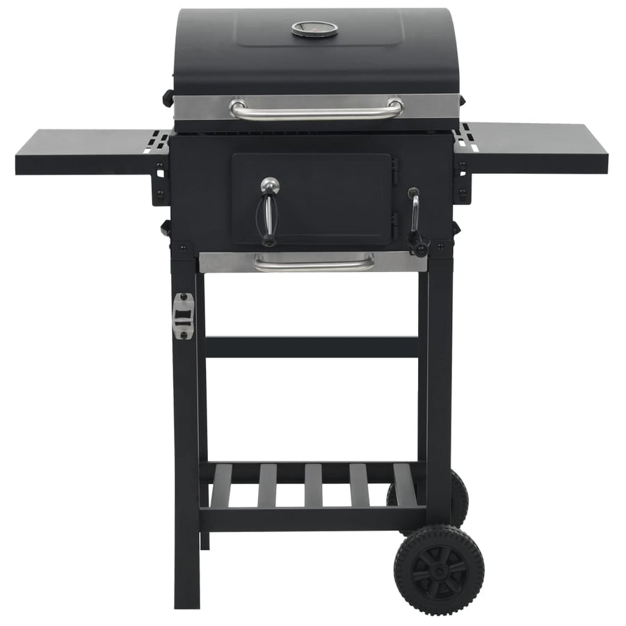 Houtskoolbarbecue Met Onderplank Zwart