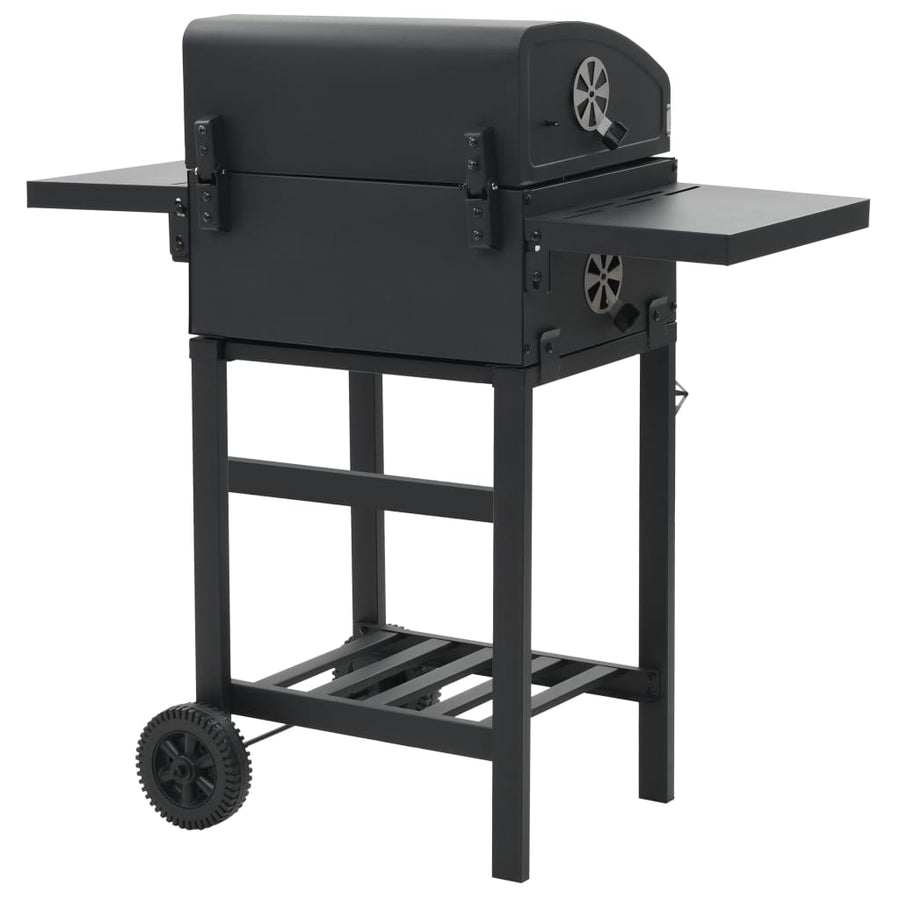 Houtskoolbarbecue Met Onderplank Zwart