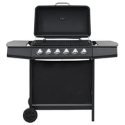 Gasbarbecue 6 kookzones 12 kW zwart staal