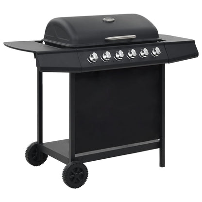 Gasbarbecue Met 6 Kookzones Staal Zwart