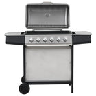 Gasbarbecue 6 kookzones 112x54x98 cm roestvrij staal