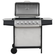 Gasbarbecue 6 kookzones 112x54x98 cm roestvrij staal