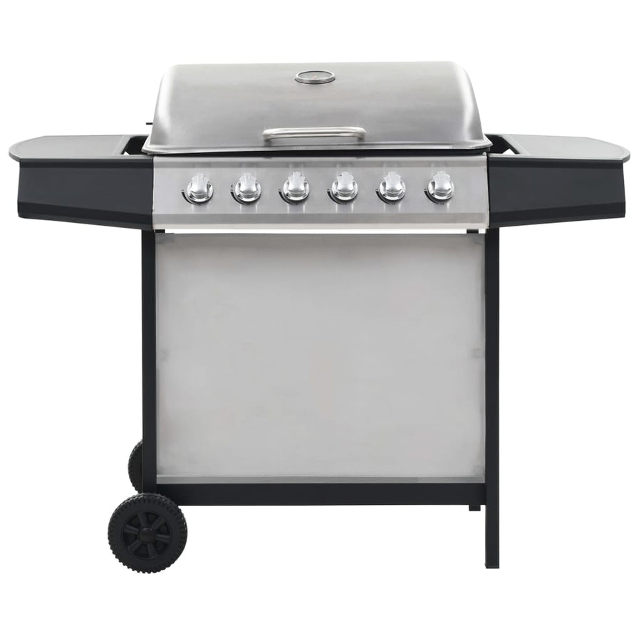 Gasbarbecue Met 6 Kookzones Roestvrij Staal Kleurig Zilver en zwart