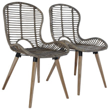 Eetkamerstoelen Natuurlijk Rattan 4 Bruin